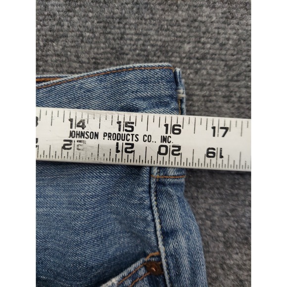 Levis 501 Shorts Womens 30‎ Blue Button Fly Cut Off Raw hem Grunge 3" inseam - Picture 11 of 13